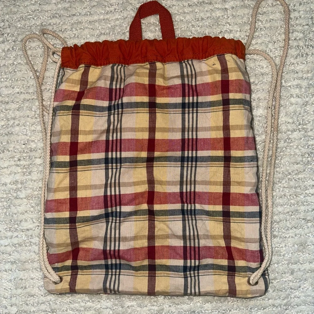 Colorful Patchwork Drawstring Backpack - Picture 2 of 4